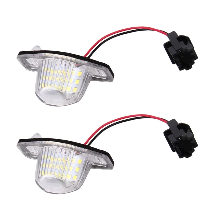 CMS4648_1.webp 2 PCS DC 12V 2W 120LM 6000K LED License Plate Light 18-SMD 3528 Bulbs Lamps for Honda JAZZ(FIT) 02-17, Odyssay 08-17, Stream 01-05, CR-V 07-17 - Image 2