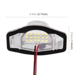 2 PCS DC 12V 2W 120LM 6000K LED License Plate Light 18-SMD 3528 Bulbs Lamps for Honda JAZZ(FIT) 02-17, Odyssay 08-17, Stream 01-05, CR-V 07-17 - Image 4
