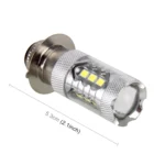 Motorcycle Headlights 250LM 6000K White H6M/PX15D 5W 16LEDs SMD-2835 Lamps, DC 12V (White Light) - Image 3