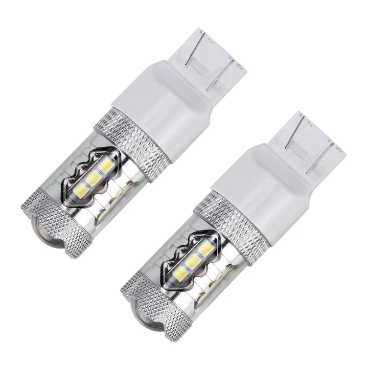 CMS4775WL_1.webp 2 PCS T20 / 7443 5W 250LM 6000K Car Auto Brake Lights 16LEDs SMD-2835 Lamps, DC 12V - Image 2