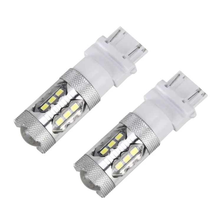 CMS4777WL_1.webp 2 PCS T25 / 3157 5W 250LM 6000K Car Auto Brake Lights 16LEDs SMD-2835 Lamps, DC 12V - Image 2