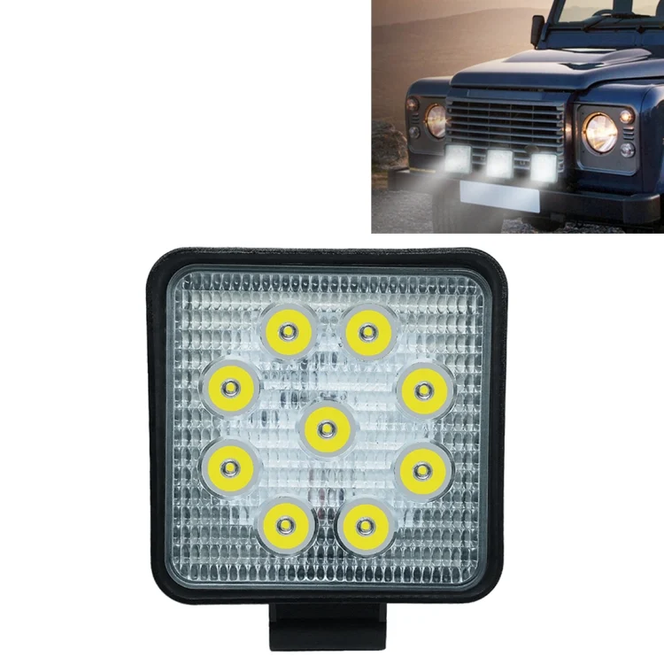 CMS4801.webp 6.7W White Light Square-Shaped Waterproof Car Boat Marine Work Lights Spotlight LED Bulbs, DC 9-30V - Image 1