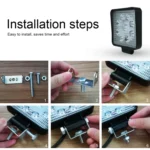 6.7W White Light Square-Shaped Waterproof Car Boat Marine Work Lights Spotlight LED Bulbs, DC 9-30V - Image 9