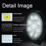 6.7W White Light Round-Shaped Waterproof Car Boat Marine Work Lights Spotlight LED Bulbs, DC 9-30V - Image 6