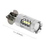 2 PCS H3 DC 12V 5W 250LM Auto Car Fog Lights with 16 SMD-2835 LED Bulbs (White Light) - Image 3