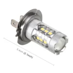2 PCS H7 DC 12V 5W 250LM Auto Car Fog Lights with 16 SMD-2835 LED Bulbs (White Light) - Image 3
