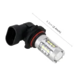 2 PCS HB4 / 9006 DC 12V 5W 250LM Auto Car Fog Lights with 16 SMD-2835 LED Bulbs (White Light) - Image 3