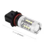 2 PCS P13W DC 12V 5W 250LM Auto Car Fog Lights with 16 SMD-2835 LED Bulbs (White Light) - Image 3