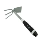 2 in 1 Cultivators Tool Gardening Planting Digging Non-slip Rubber Handle Iron Hoe Rake (Random Color Delivery) - Image 3