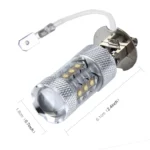 H3 80W 800LM 6000K 16-3535-LEDs Car Fog Lights, DC 12-24V - Image 2
