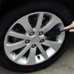 KANEED Portable Loop Style Auto Car Vehicle Motorcycle Wheel Tire Rim Hub Scrub Wash Brush Washing Cleaning Tool