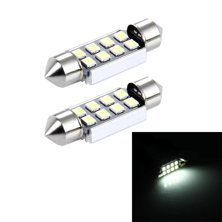 CMS5061WL.webp 2 PCS 3W 200 LM 6000K 36MM 8 SMD-2835 LEDs Bicuspid Port Decoding Car Dome Lamp LED Reading Light, DC 12V - Image 1