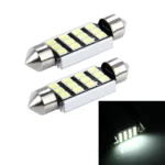 2 PCS 3.5W 250 LM 6000K 39MM 12 SMD-2835 LEDs Bicuspid Port Decoding Car Dome Lamp LED Reading Light, DC 12V
