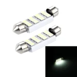 2 PCS 3.5W 250 LM 6000K 41MM 12 SMD-2835 LEDs Bicuspid Port Decoding Car Dome Lamp LED Reading Light, DC 12V