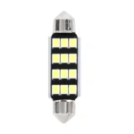 2 PCS 3.5W 250 LM 6000K 41MM 12 SMD-2835 LEDs Bicuspid Port Decoding Car Dome Lamp LED Reading Light, DC 12V - Image 2