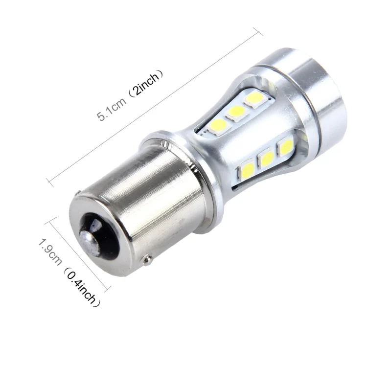CMS5065WL_2.webp 2 PCS 1156/BA15S 10W 1000LM 6500K 18 SMD-3030 LED Car Brake Lights Turn Light, DC 12V - Image 3
