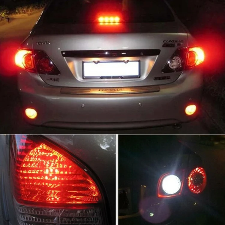 CMS5065WL_5.webp 2 PCS 1156/BA15S 10W 1000LM 6500K 18 SMD-3030 LED Car Brake Lights Turn Light, DC 12V - Image 6