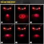 200mW Universal Car And Motorcycle Rear-end Alarm 650nM Laser Fog Anti-Collision Warning Lamp with Six Pattern, DC 8-36V Cable Length: 60cm - Image 12