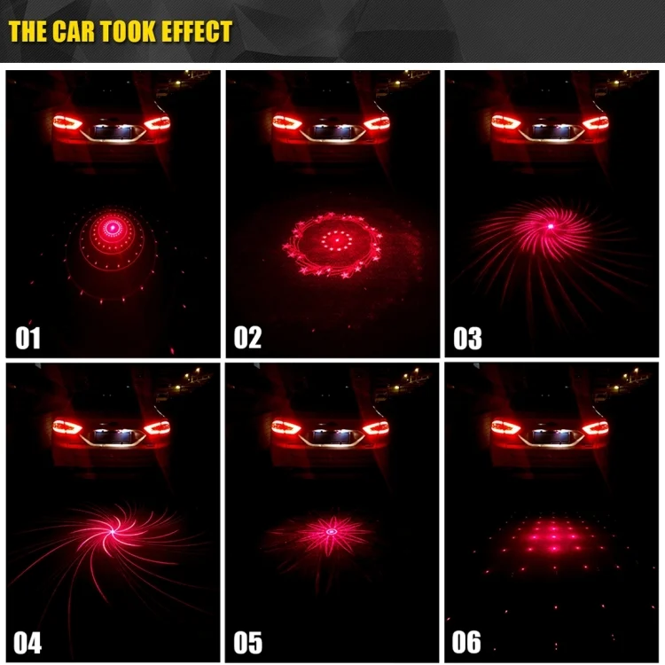 CMS5101RL_11.webp 200mW Universal Car And Motorcycle Rear-end Alarm 650nM Laser Fog Anti-Collision Warning Lamp with Six Pattern, DC 8-36V Cable Length: 60cm - Image 12