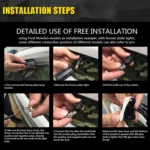 200mW Universal Car And Motorcycle Rear-end Alarm 650nM Laser Fog Anti-Collision Warning Lamp with Six Pattern, DC 8-36V Cable Length: 60cm - Image 9