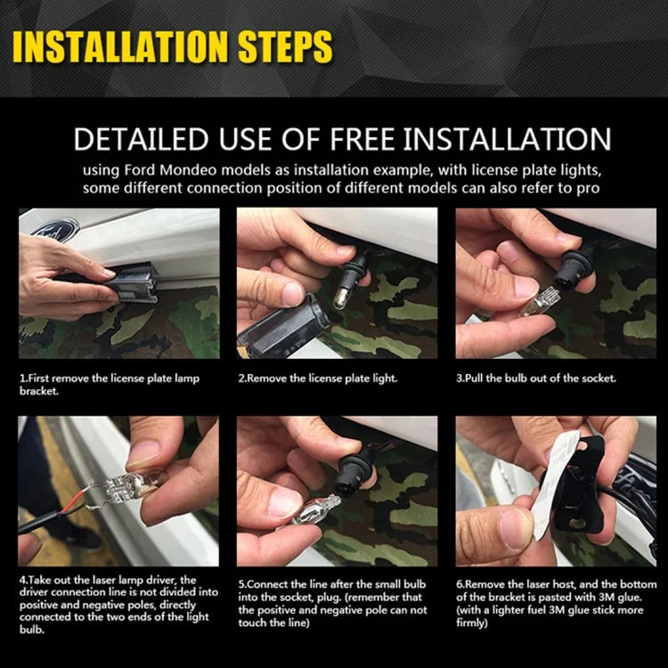 CMS5101RL_8.webp 200mW Universal Car And Motorcycle Rear-end Alarm 650nM Laser Fog Anti-Collision Warning Lamp with Six Pattern, DC 8-36V Cable Length: 60cm - Image 9