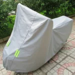 Outdoor Universal Anti-Dust Sunproof Waterproof Motorcycle Aluminum Film Flocking Cover with Warning Strips, Fits Bike up to 2.3m(90 Inches) In Length, XXL Size: 232x100x125cm - Image 2