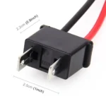 1 Pair H7 Bulb Holder Base Male Socket with Wire - Image 4