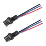 1 Pair T20 / 7443 Bulb Holder Base Male Socket with Wire - Image 2