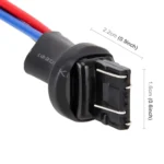 1 Pair T20 / 7443 Bulb Holder Base Male Socket with Wire - Image 4