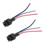 1 Pair T25 / 3157 Bulb Holder Base Male Socket with Wire - Image 2