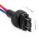 1 Pair T25 / 3157 Bulb Holder Base Male Socket with Wire - Image 4