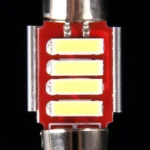 2 PCS 2W 100 LM 6000K 31MM 4 SMD-7020 LEDs Bicuspid Port Decoding Car Dome Lamp LED Reading Light, DC 12V - Image 5