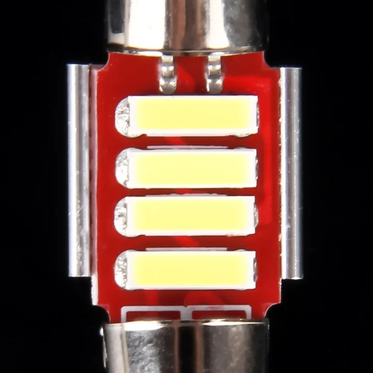 CMS5175WL_4.webp 2 PCS 2W 100 LM 6000K 31MM 4 SMD-7020 LEDs Bicuspid Port Decoding Car Dome Lamp LED Reading Light, DC 12V - Image 5