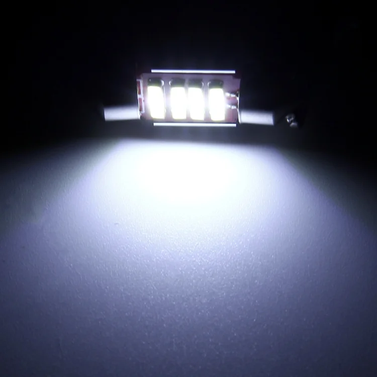 CMS5175WL_5.webp 2 PCS 2W 100 LM 6000K 31MM 4 SMD-7020 LEDs Bicuspid Port Decoding Car Dome Lamp LED Reading Light, DC 12V - Image 6