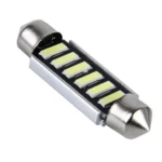 2 PCS 2W 100 LM 6000K 41MM 6 SMD-7020 LEDs Bicuspid Port Decoding Car Dome Lamp LED Reading Light, DC 12V, White Light - Image 2