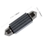 2 PCS 2W 100 LM 6000K 41MM 6 SMD-7020 LEDs Bicuspid Port Decoding Car Dome Lamp LED Reading Light, DC 12V, White Light - Image 3