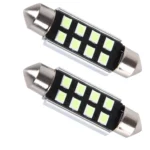 2 PCS DC 12V 2W 36MM 8 SMD-3528 LEDs Bicuspid Port Decoding Car Dome Lamp LED Reading Light - Image 2