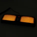 High qulaity DC 12V,9W LED Waterproof Car Sunshade Yellow Light Warning Lights Strobe Emergency Lights Flashing Light with 12 Kinds Flash Patterns - Image 6