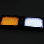 High qulaity DC 12V,9W LED Waterproof Car Sunshade Yellow Light + White Light Warning Lights Strobe Emergency Lights Flashing Light with 12 Kinds Flash Patterns - Image 6