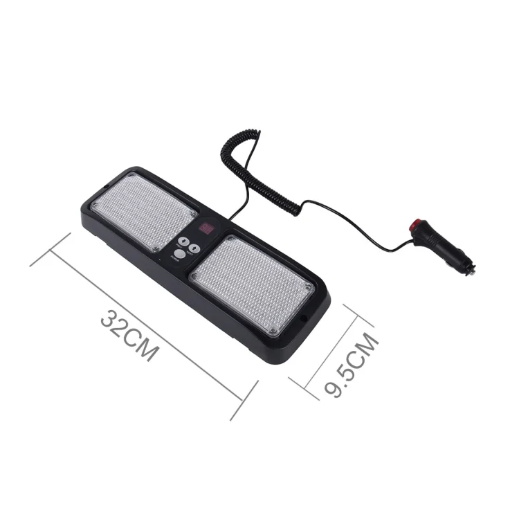 CMS5243_1.webp High qulaity DC 12V,9W LED Waterproof Car Sunshade White Light Warning Lights Strobe Emergency Lights Flashing Light with 12 Kinds Flash Patterns - Image 2