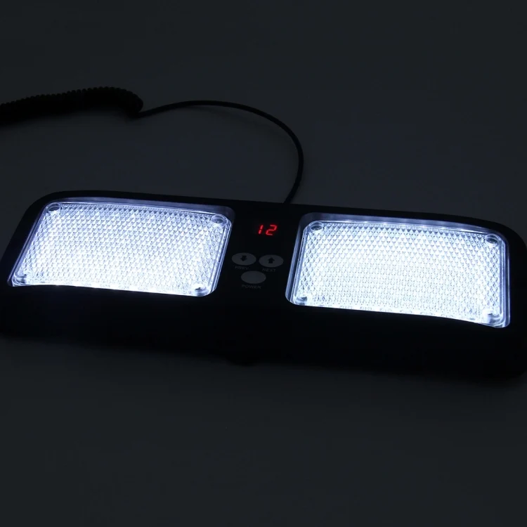 CMS5243_5.webp High qulaity DC 12V,9W LED Waterproof Car Sunshade White Light Warning Lights Strobe Emergency Lights Flashing Light with 12 Kinds Flash Patterns - Image 6