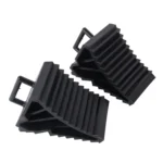 2pcs Solid Rubber Wheel Chock with Handle for Vehicles Under 2.5 Tons - Image 2