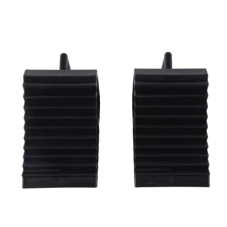 CMS5281_2.webp 2pcs Solid Rubber Wheel Chock with Handle for Vehicles Under 2.5 Tons - Image 3