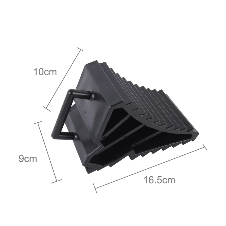CMS5281_4.webp 2pcs Solid Rubber Wheel Chock with Handle for Vehicles Under 2.5 Tons - Image 5