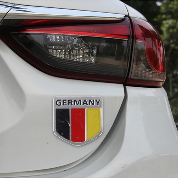 CMS5282.webp Germany Flag Style Metal Car Sticker - Image 1
