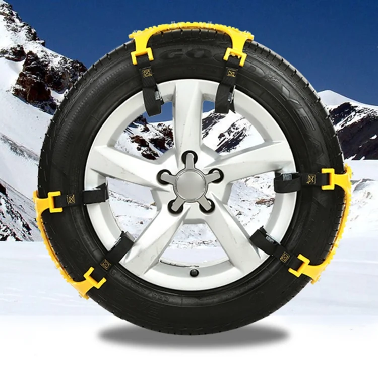CMS5283_6.webp 6 PCS Car Snow Tire Anti-skid Chains Yellow Chains For Family Car - Image 7