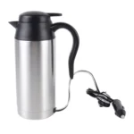 HJ-18A Stainless Steel Electric Mug 750ml DC 12V Car Electric Kettle Heated Mug Car Coffee Cup With Charger Cigarette Lighter Heating Cup Kettle Insulated Water Heater Mug - Image 2