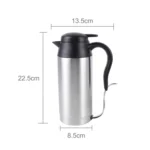 HJ-18A Stainless Steel Electric Mug 750ml DC 12V Car Electric Kettle Heated Mug Car Coffee Cup With Charger Cigarette Lighter Heating Cup Kettle Insulated Water Heater Mug - Image 3