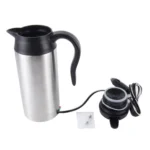 HJ-18A Stainless Steel Electric Mug 750ml DC 12V Car Electric Kettle Heated Mug Car Coffee Cup With Charger Cigarette Lighter Heating Cup Kettle Insulated Water Heater Mug - Image 5