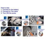 Portable 4X4 Heavy Duty Air Compressor 12V 150PSI 35LPM Pump Tire Inflatable Pump Car Tool with Working Light for Outdoor Emergency - Image 12